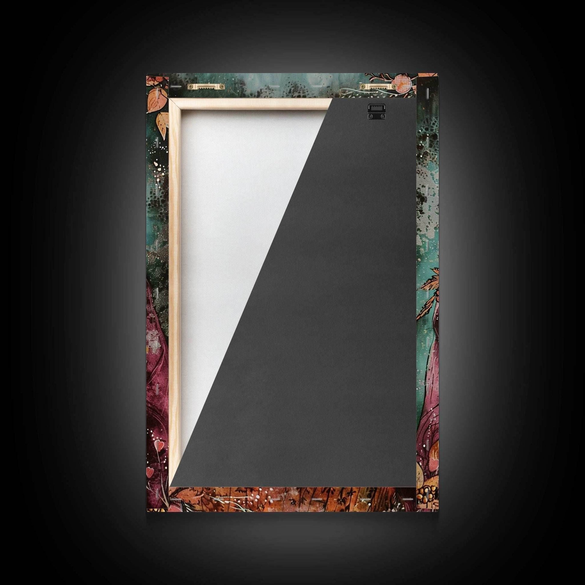 Halloween Werewolf Holding Hotdog, Framed Canvas Print, Wall Art, Home Decor, Spooky Artwork, Fantasy Decor, Halloween Decor - 8x12 Inches / Gallery Wrap Canvas - Ready To Hang