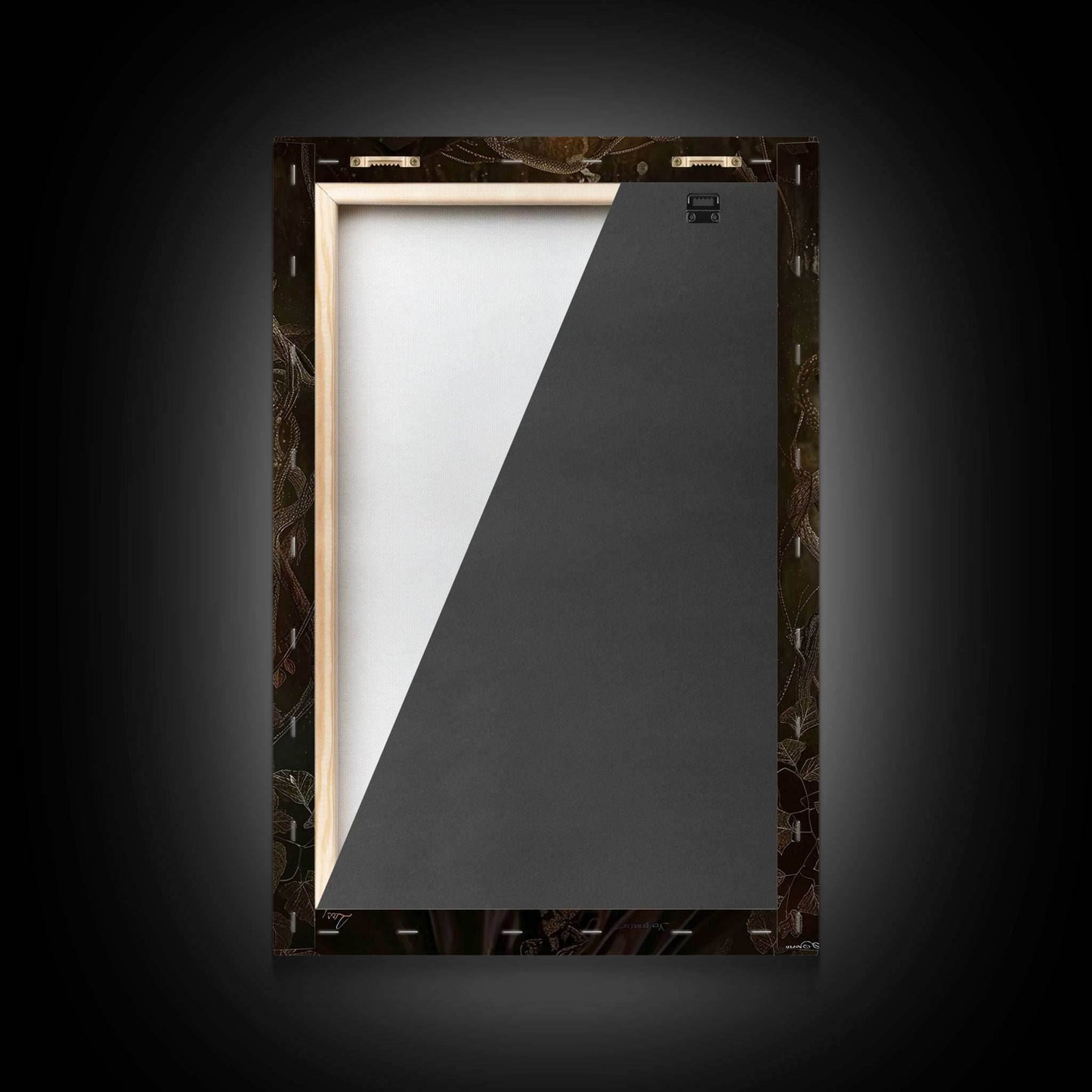 Mysterious Witch Holding Snake, Framed Canvas Print, Gothic Witch Art, Dark Fantasy Decor, Witch and Serpent, Halloween Accessories - 8x12 Inches / Gallery Wrap Canvas - Ready To Hang