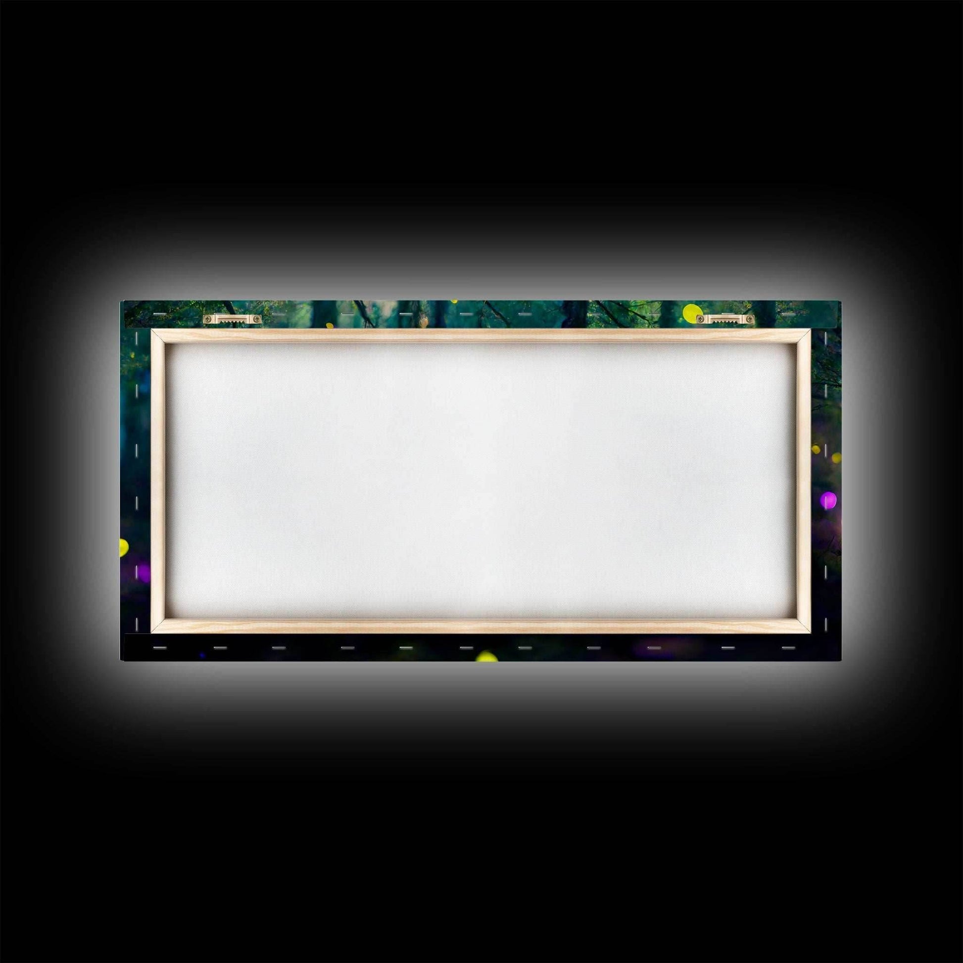 Magical forest with fairies canvas print, fantasy art, cool wall art, dorm art, ready to hang wall art - 10x20 Inches / Gallery Wrap Canvas - Ready To Hang