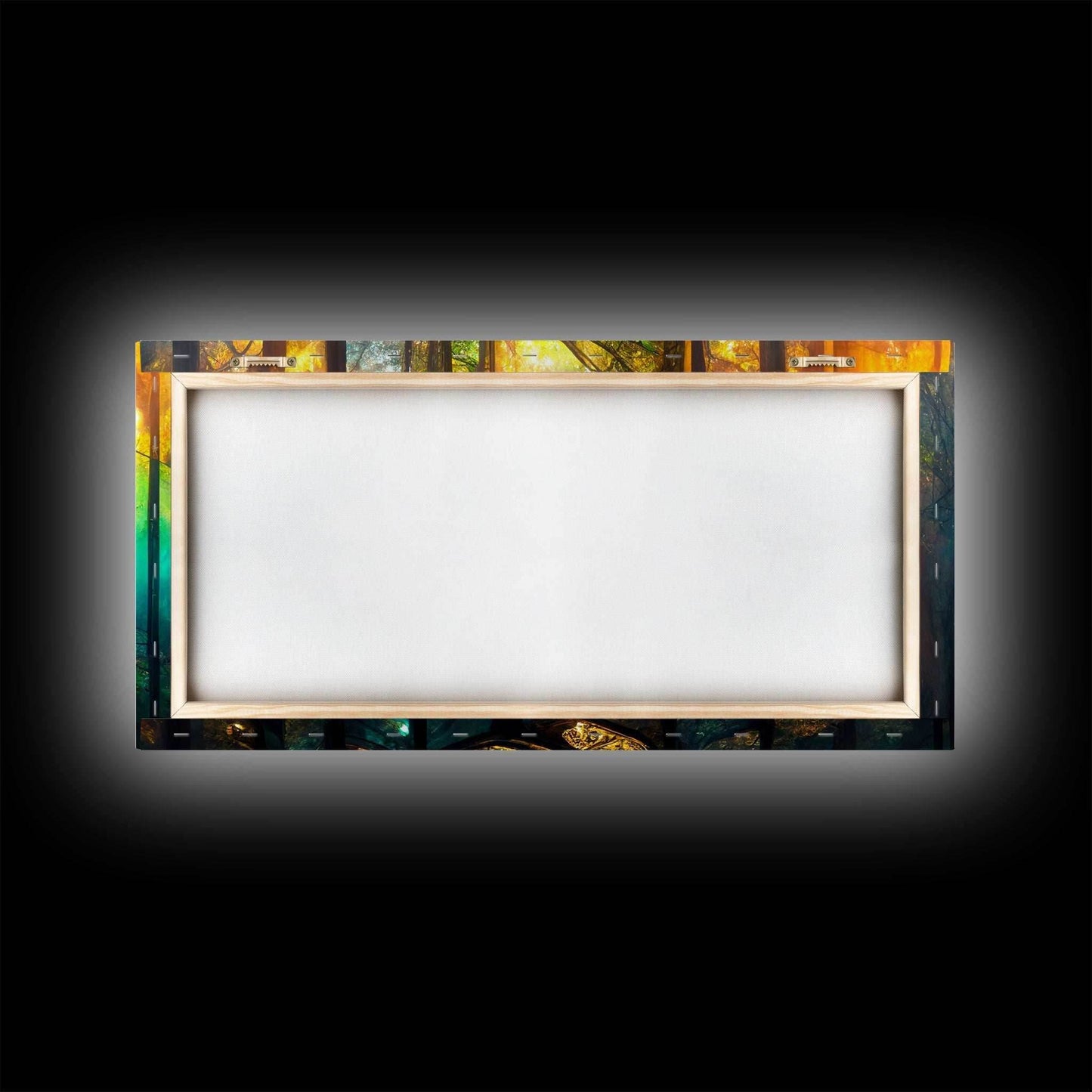 Fantasy wall art, canvas print, magical forest, fantasy landscape art, ready to hang wall art, bioluminescent glowing fantasy wall decor - 10x20 Inches / Gallery Wrap Canvas - Ready To Hang