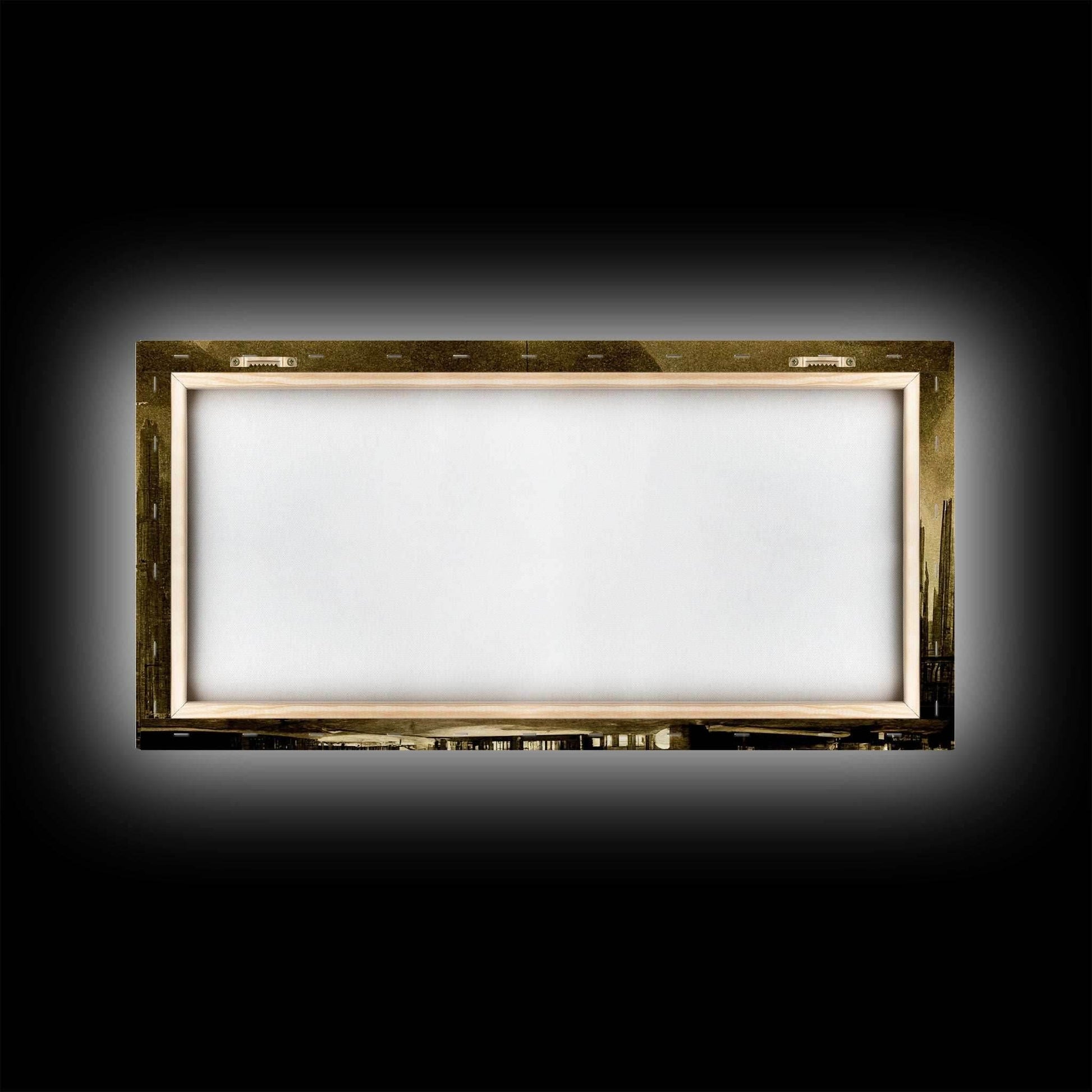 Dystopian Metropolis Art Deco Canvas Print, City Skyline, Fantasy Art, Art Deco Living Room Art, ready to hang wall art - 10x20 Inches / Gallery Wrap Canvas - Ready To Hang