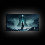 Doorway to Niflheim, Land of Mist and the Dead, Norse Mythology Fantasy Art, Framed Canvas Print, Fantasy Decor - 10x20 Inches / Gallery Wrap Canvas - Ready To Hang
