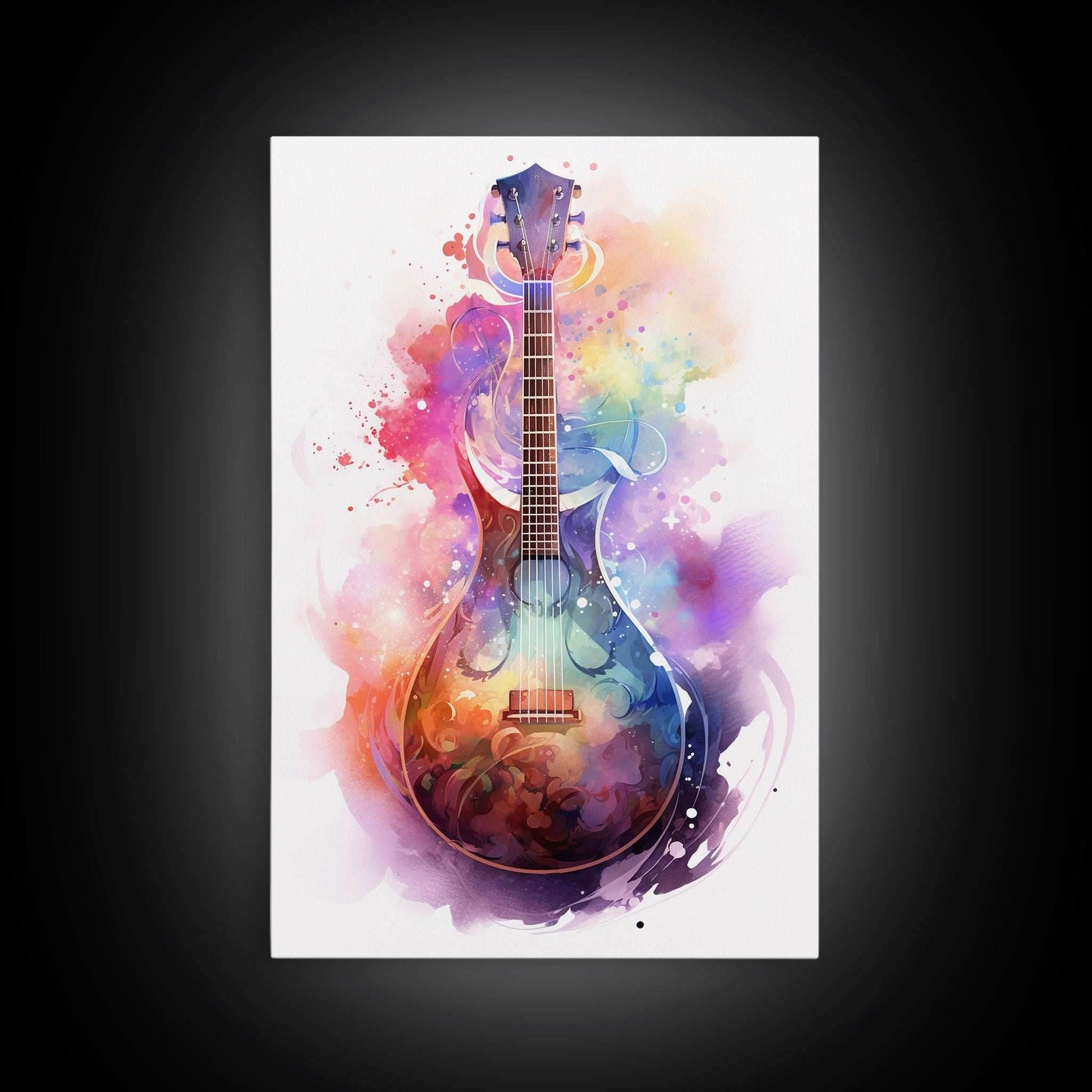 Lute Art, Stringed Instrument Print, Framed Canvas Art, Fantasy Decor, Art / Gift For The Bard Player - 8x12 Inches / Gallery Wrap Canvas - Ready To Hang