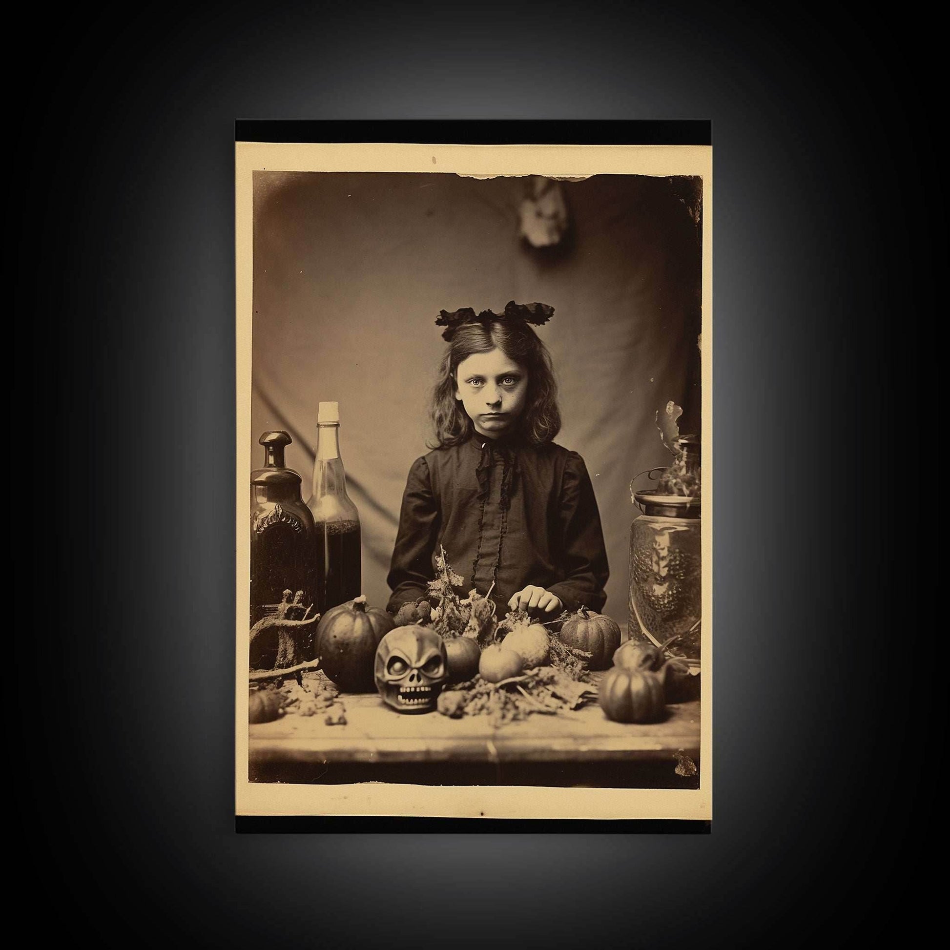 Spooky Room Decor, Gothic Wall Decor, Horror Art, Dark Fantasy, Occult Art, Canvas Print, Wall Art, Vertical Print, Home Decor, Wall Decor - 8x12 Inches / Gallery Wrap Canvas - Ready To Hang