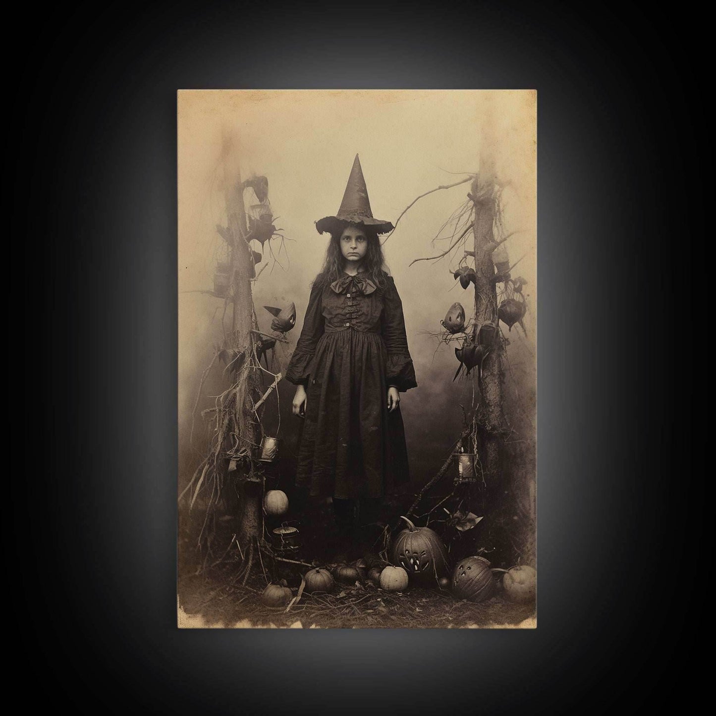 Witchy Wall Art, Moody Wall Art, Gothic Wall Art, Dark Fantasy, Horror Art, Canvas Print, Wall Art, Vertical Print, Home Decor, Wall Decor - 8x12 Inches / Gallery Wrap Canvas - Ready To Hang