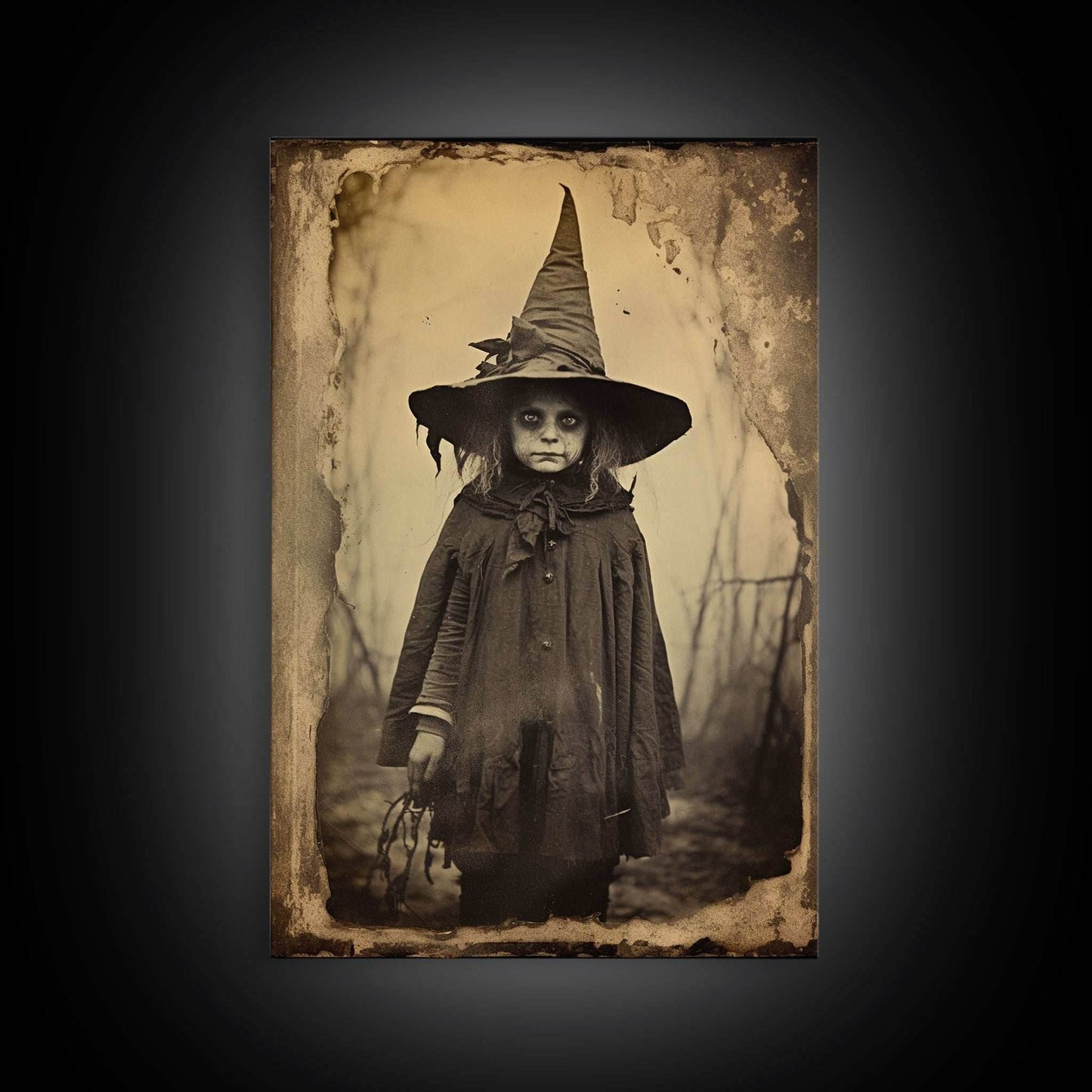 Witch Wall Decor, Dark Fantasy, Halloween Wall Art, Horror Decor, Spooky Art, Canvas Print, Wall Art, Vertical Print, Home Decor, Wall Decor - 8x12 Inches / Gallery Wrap Canvas - Ready To Hang