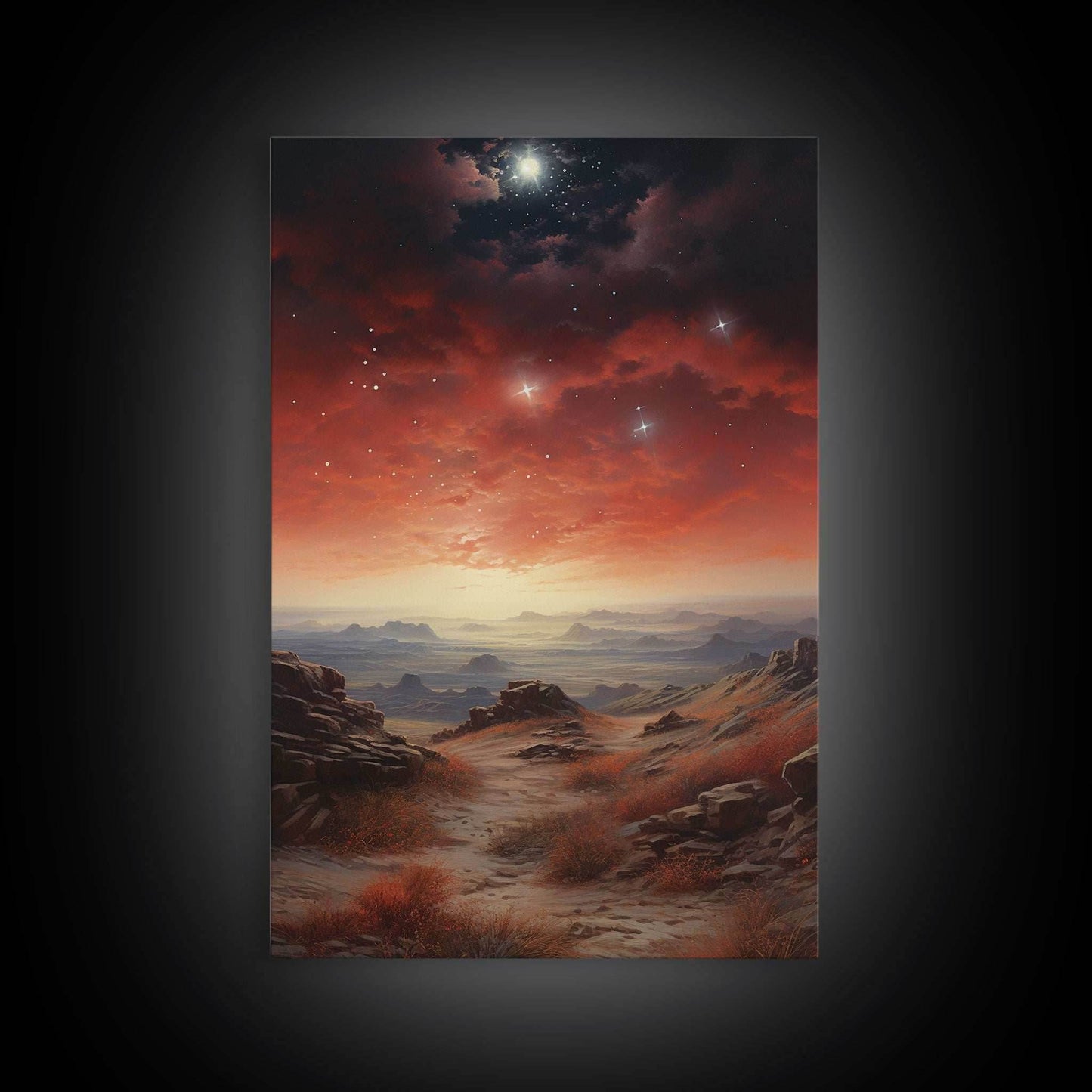 Sci Fi Wall Art, Fantasy Artwork, Space Wall Art, Tiny House Decor, Canvas Print, Wall Art, Vertical Art, Moving Gift, Game Room Decor - 8x12 Inches / Gallery Wrap Canvas - Ready To Hang