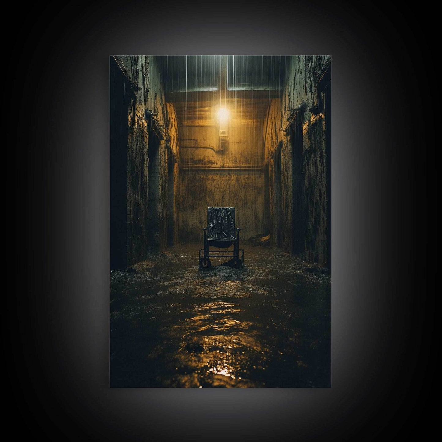 Creepy Wall Decor, Spooky Room Decor, Canvas Print, Wall Hanging, Portrait Art, Halloween Wall Decor, Dark Fantasy, Dark Wall Art - 8x12 Inches / Gallery Wrap Canvas - Ready To Hang