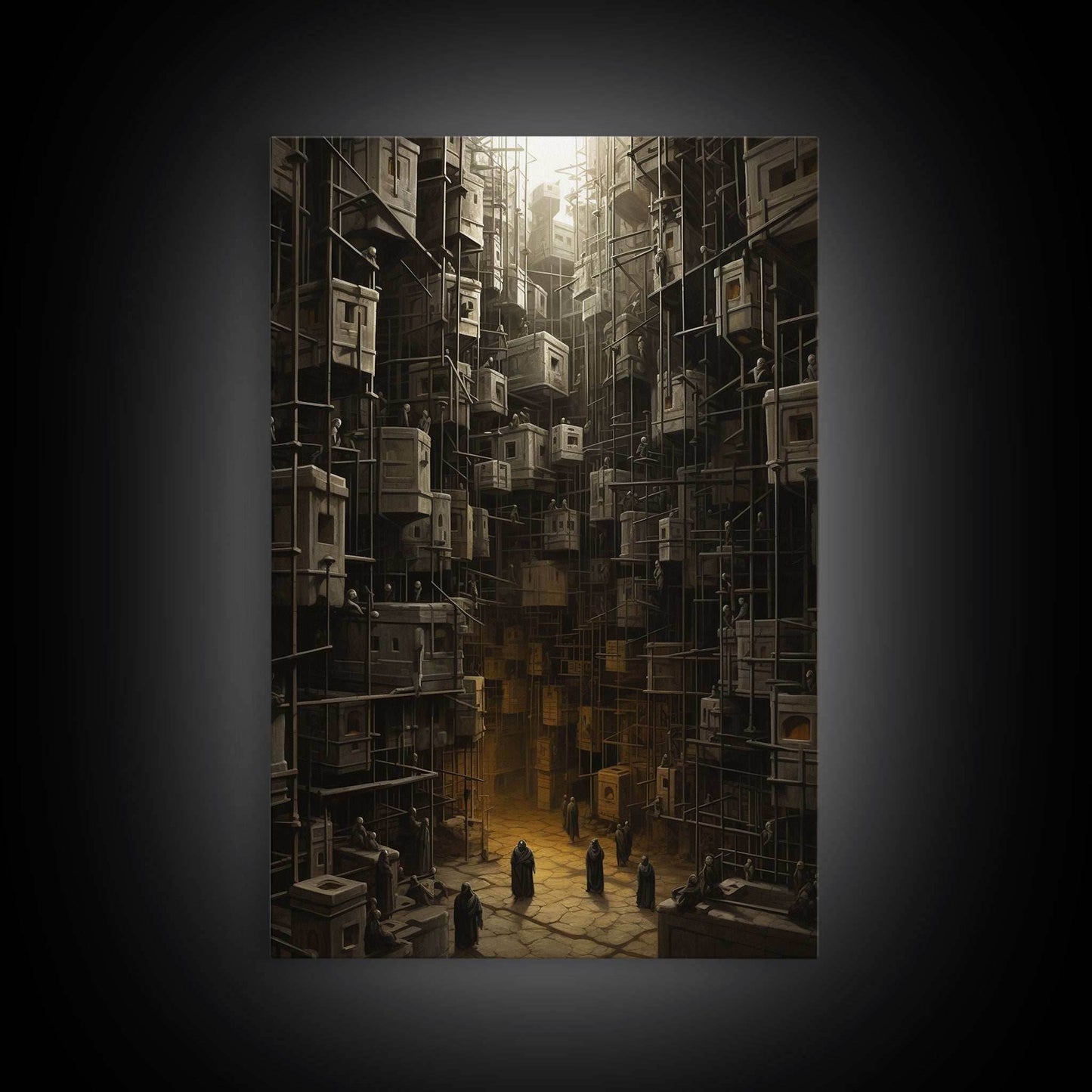 Creepy Wall Decor, Dark Art Print, Canvas Print, Wall Hanging, Portrait Art, Spooky Room Decor, Dark Fantasy Art, Fantasy Artwork, RV Decor - 8x12 Inches / Gallery Wrap Canvas - Ready To Hang