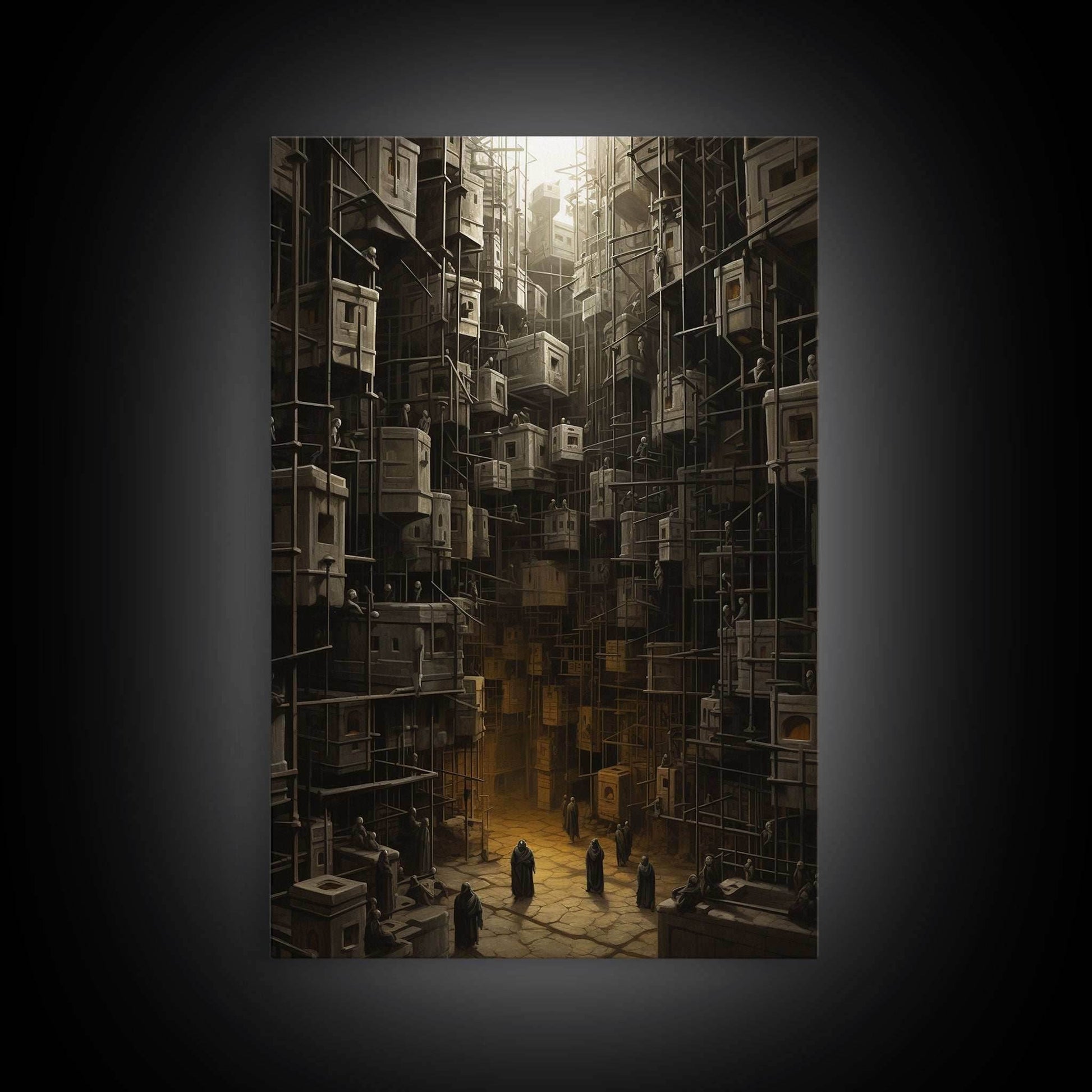 Creepy Wall Decor, Dark Art Print, Canvas Print, Wall Hanging, Portrait Art, Spooky Room Decor, Dark Fantasy Art, Fantasy Artwork, RV Decor - 8x12 Inches / Gallery Wrap Canvas - Ready To Hang