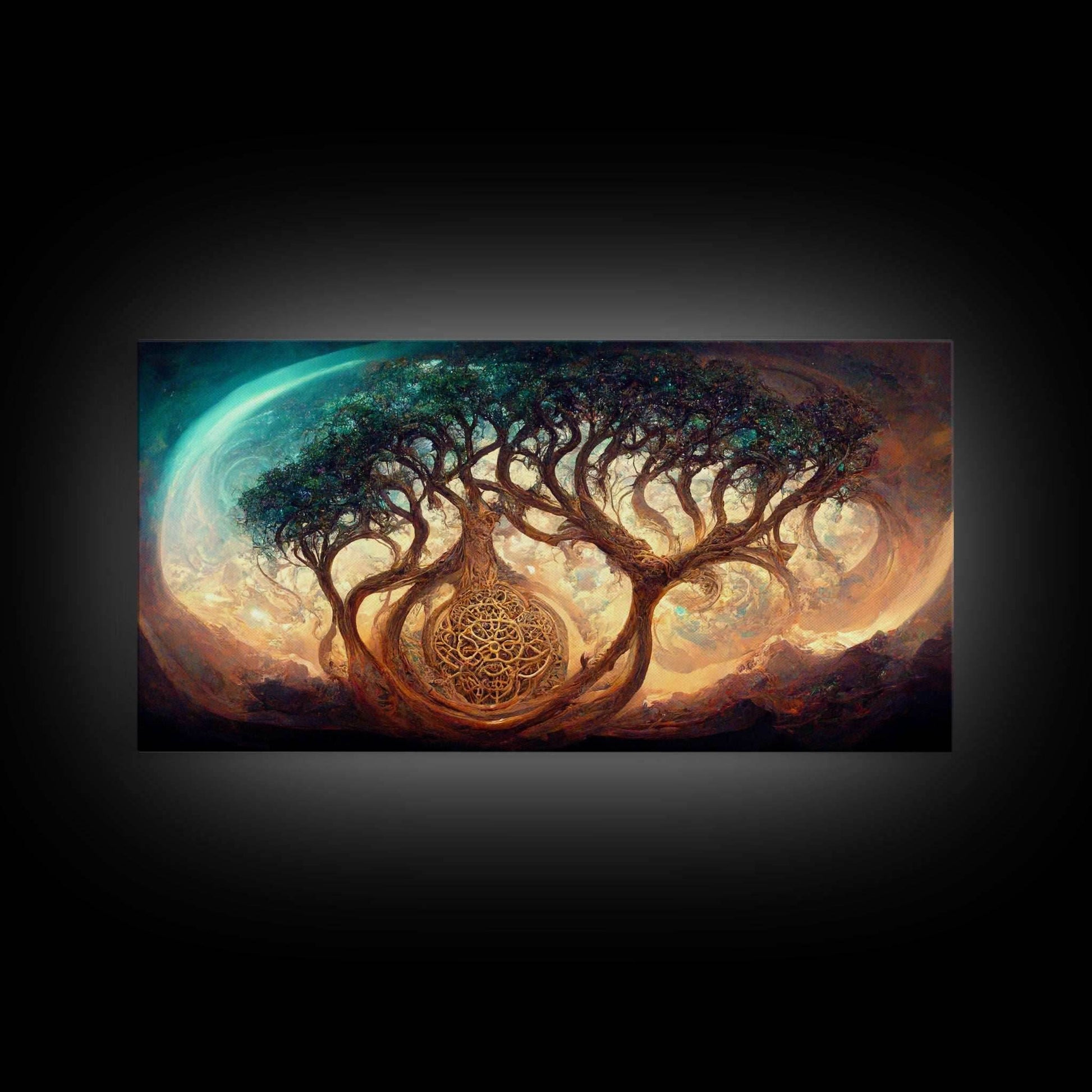 Gaia, norse mythology, canvas print, high fantasy art - 10x20 Inches / Gallery Wrap Canvas - Ready To Hang
