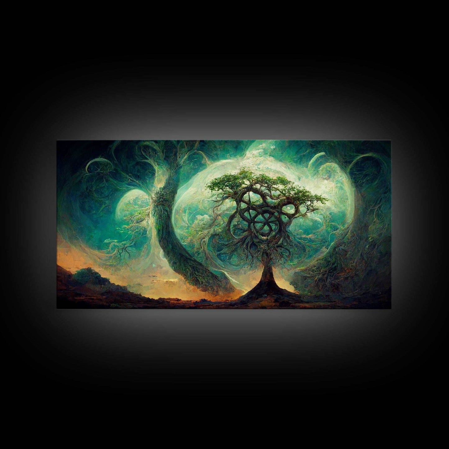 Gaia, norse mythology, canvas print, high fantasy art - 10x20 Inches / Gallery Wrap Canvas - Ready To Hang