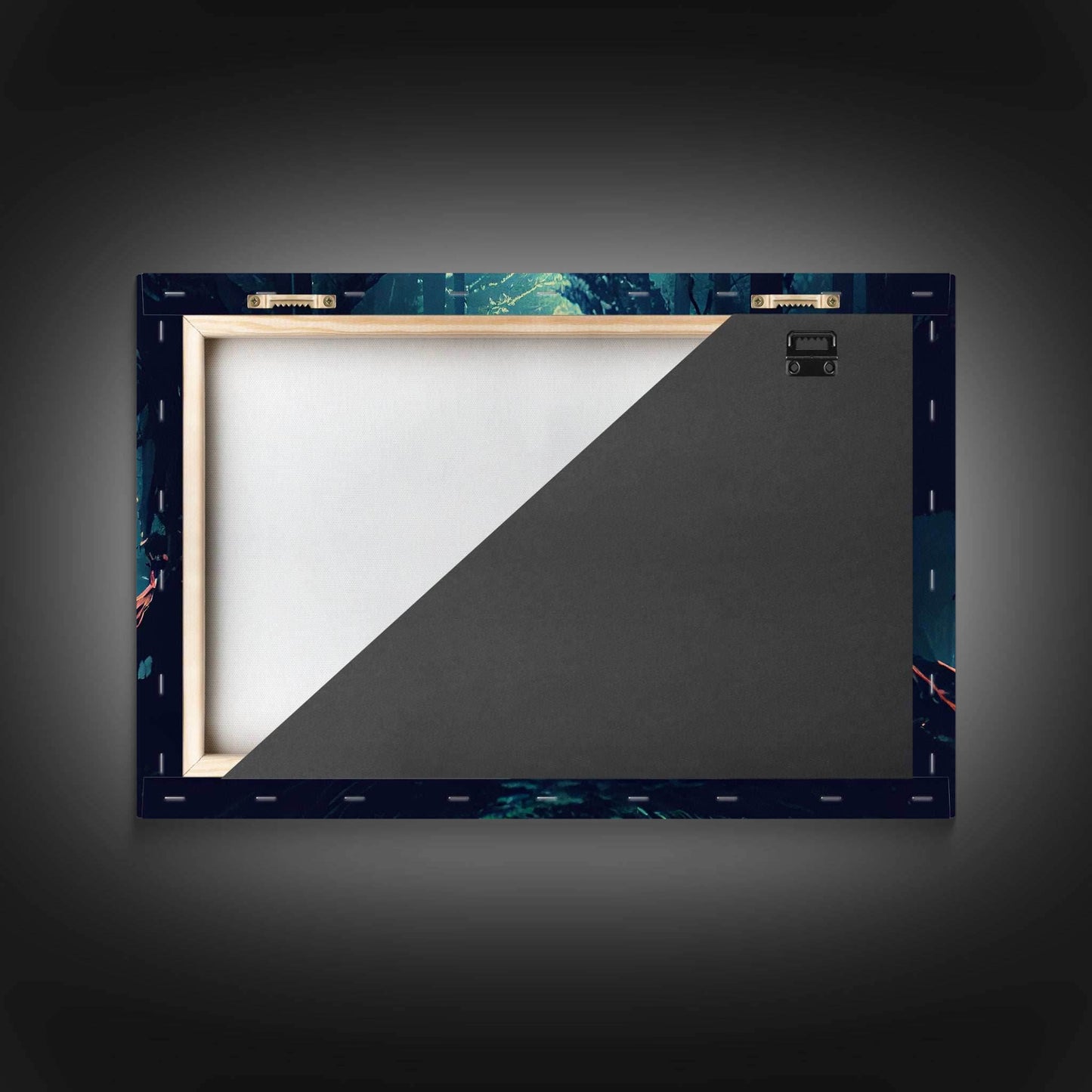 Mythical stag in the forest, fantasy art, framed canvas print, mythical creatures - 8x12 Inches / Gallery Wrap Canvas - Ready To Hang