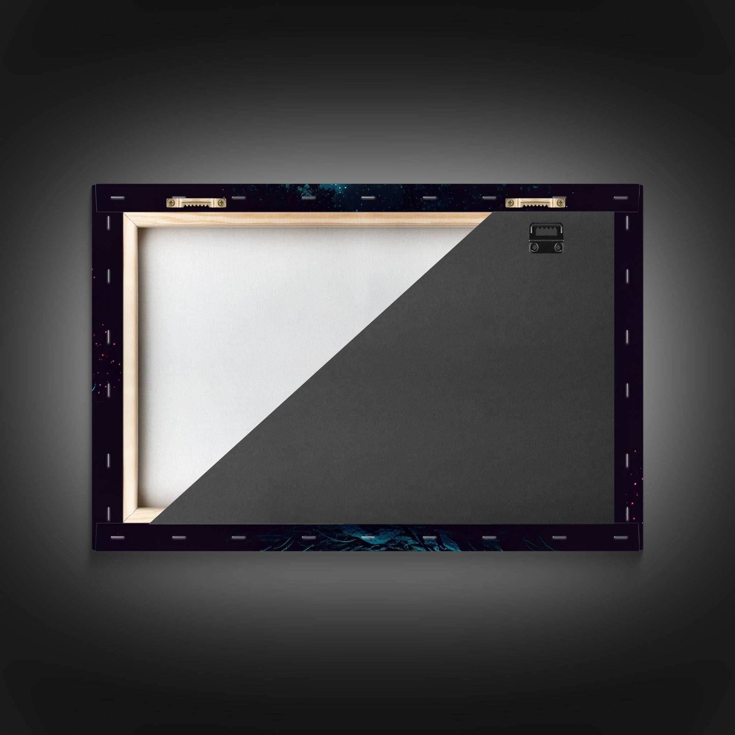 Turquoise and violet fantasy forest, aesthetic, framed canvas print - 8x12 Inches / Gallery Wrap Canvas - Ready To Hang