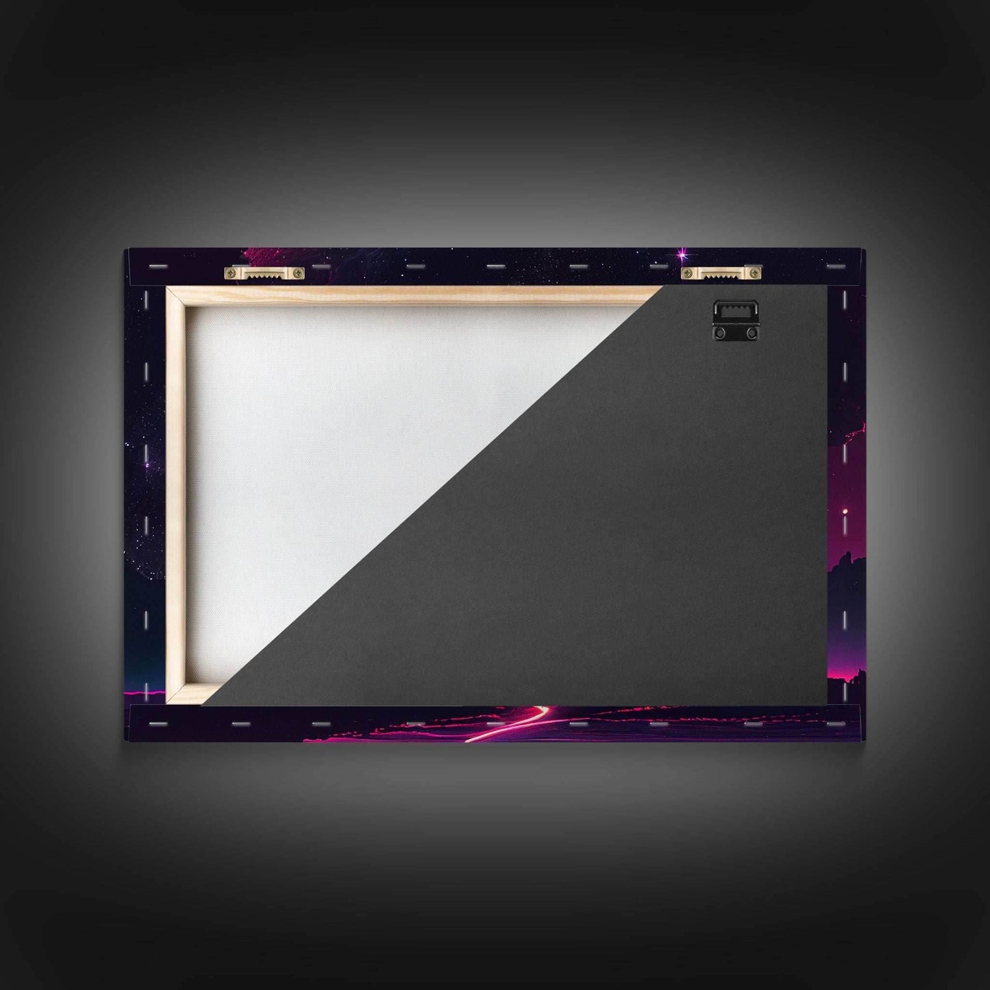 Alien Planet Fantasy Landscape Mountains Pink Voilet Fine Art Print, Wall Art Print, Wall Poster, Wall Décor - 8x12 Inches / Gallery Wrap Canvas - Ready To Hang