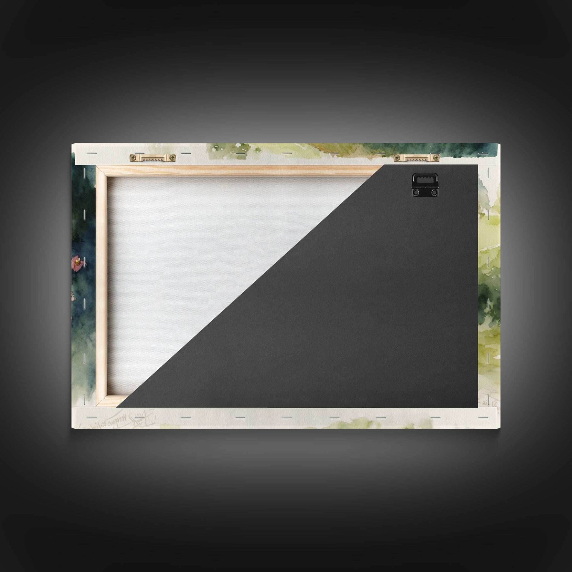 The Shire Oil Painting Print, Framed Wall Art, Hobbitcore Decor, Hobbit Hole Landscape Painting Print, Rings, Fantasy Painting - 8x12 Inches / Gallery Wrap Canvas - Ready To Hang