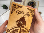 Compass Adventure | Engraved Dual Hex Dice Vault - Purpleheart