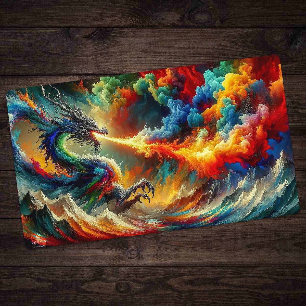 Rainbow Dragon Playmat - Standard Playmat / Plain