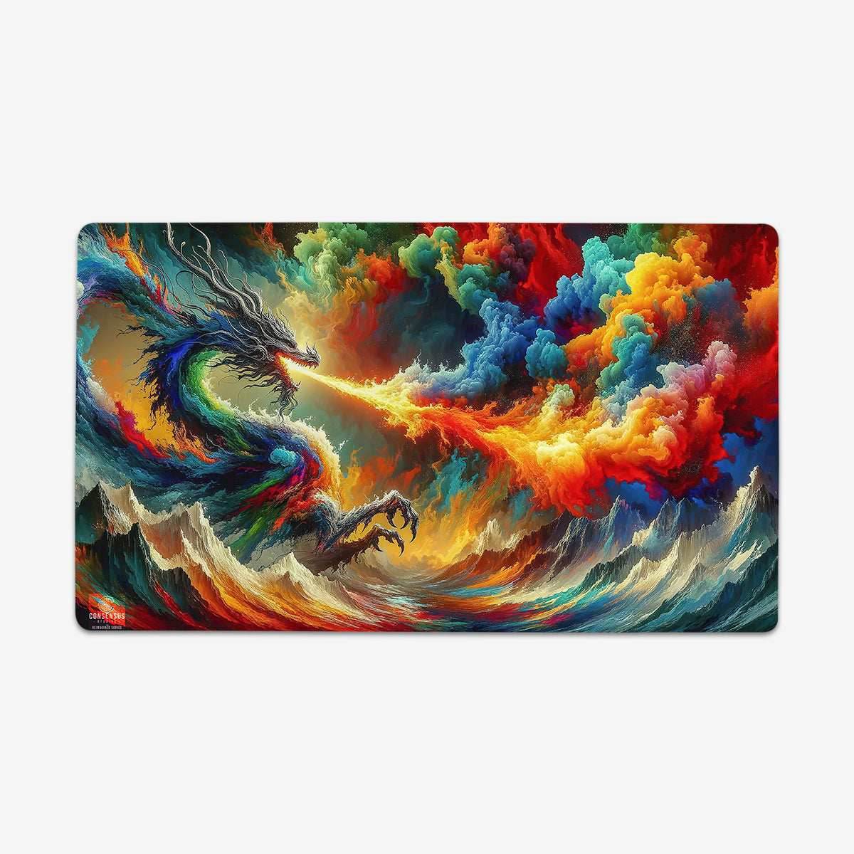 Rainbow Dragon Playmat - Standard Playmat / Plain