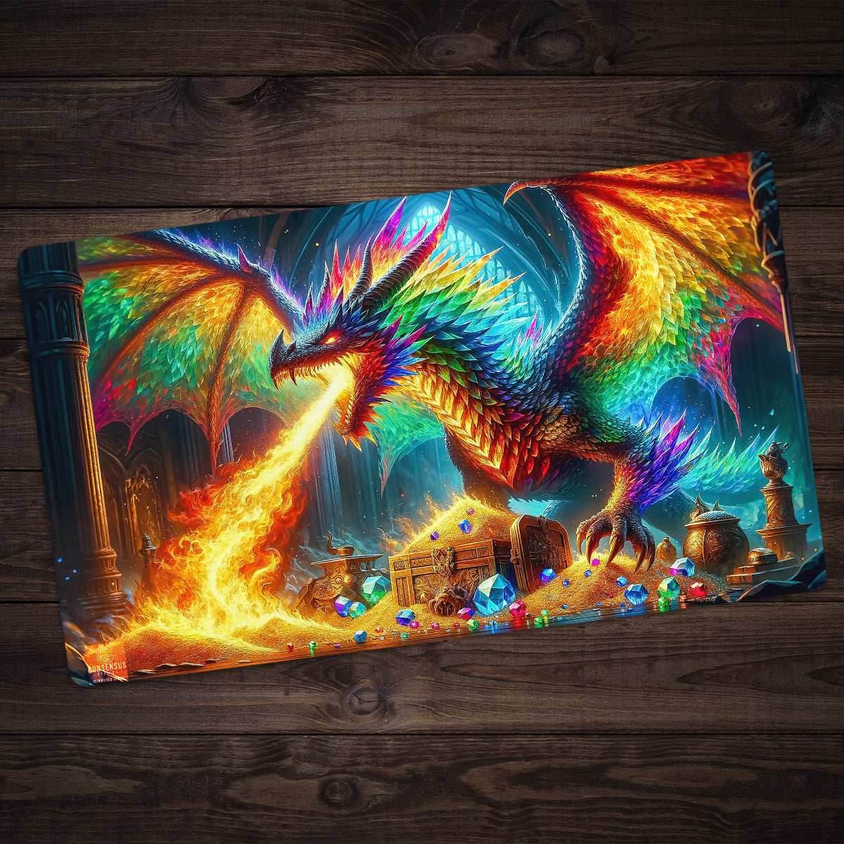 The Prismatic Dragon Hoard Playmat - Plain