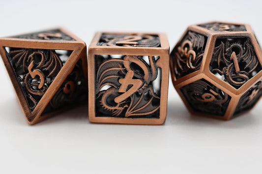 Dragon Essence: Copper - Hollow Metal RPG Dice Set - 