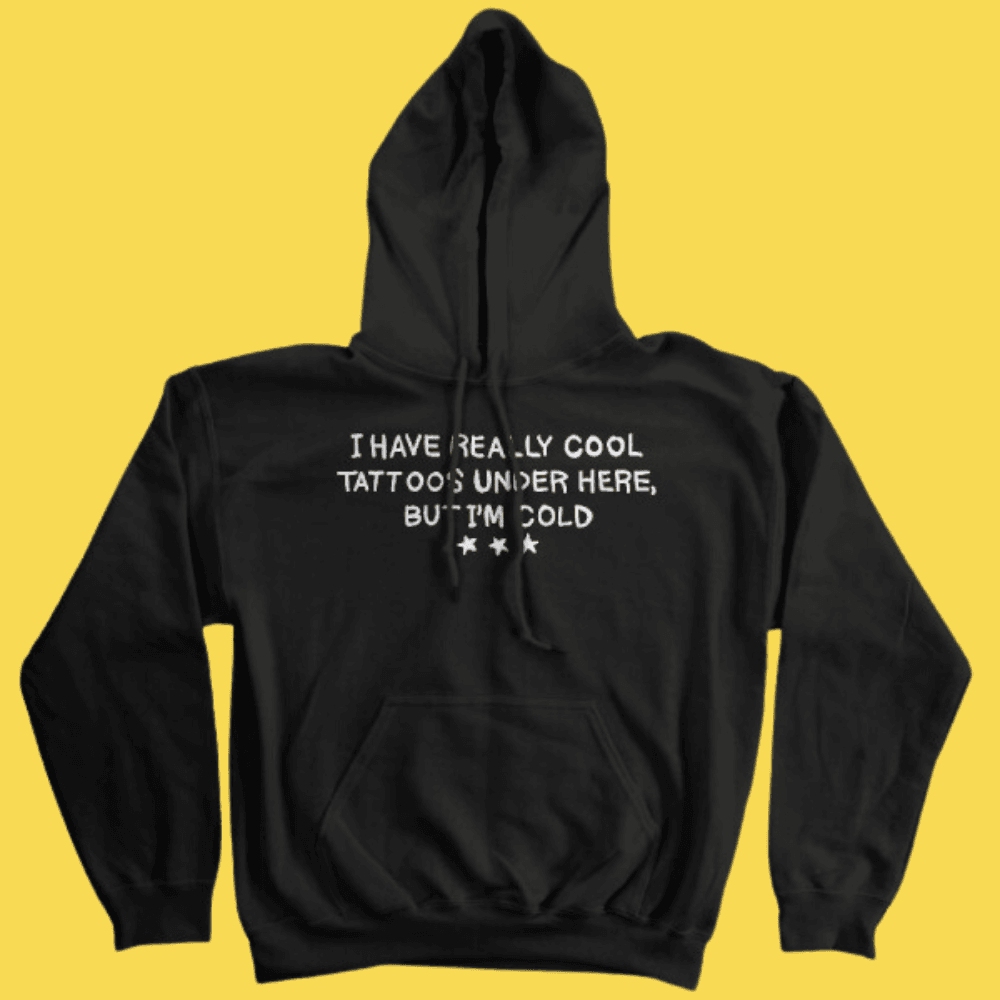 'Cool Tattoos' Hoodie - Small