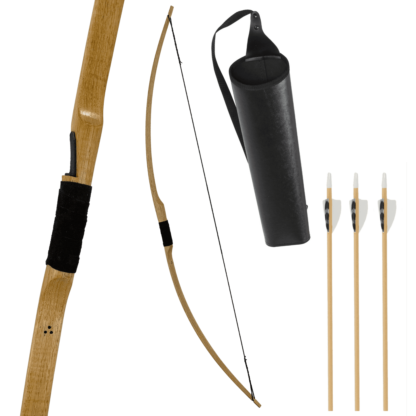 Heritage Youth Longbow plus Quiver and Arrows - Right Hand