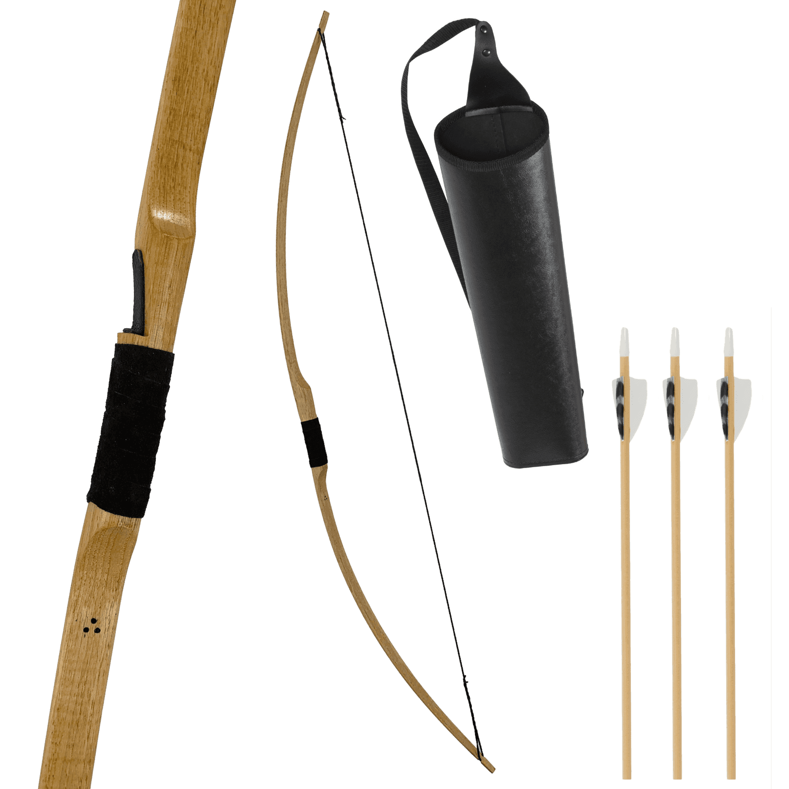 Heritage Youth Longbow plus Quiver and Arrows - Right Hand