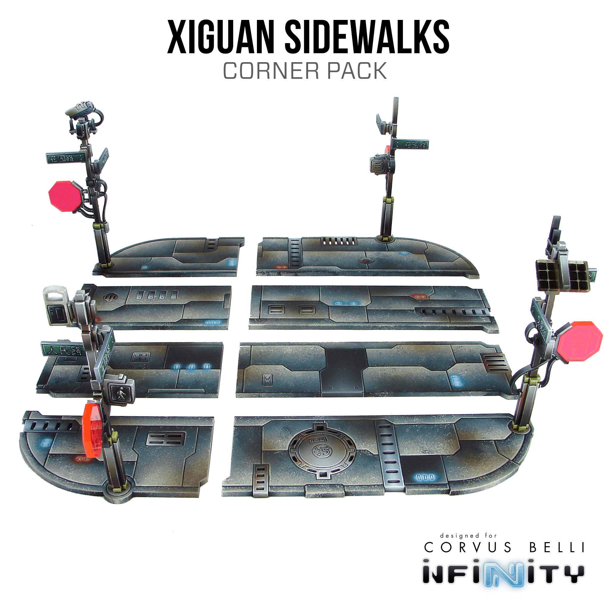 Xiguan Sidewalk - Corners - Bare MDF