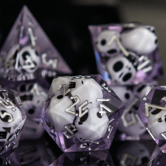 Corpse Lavender Sharp-Edged Resin Dice Set - 
