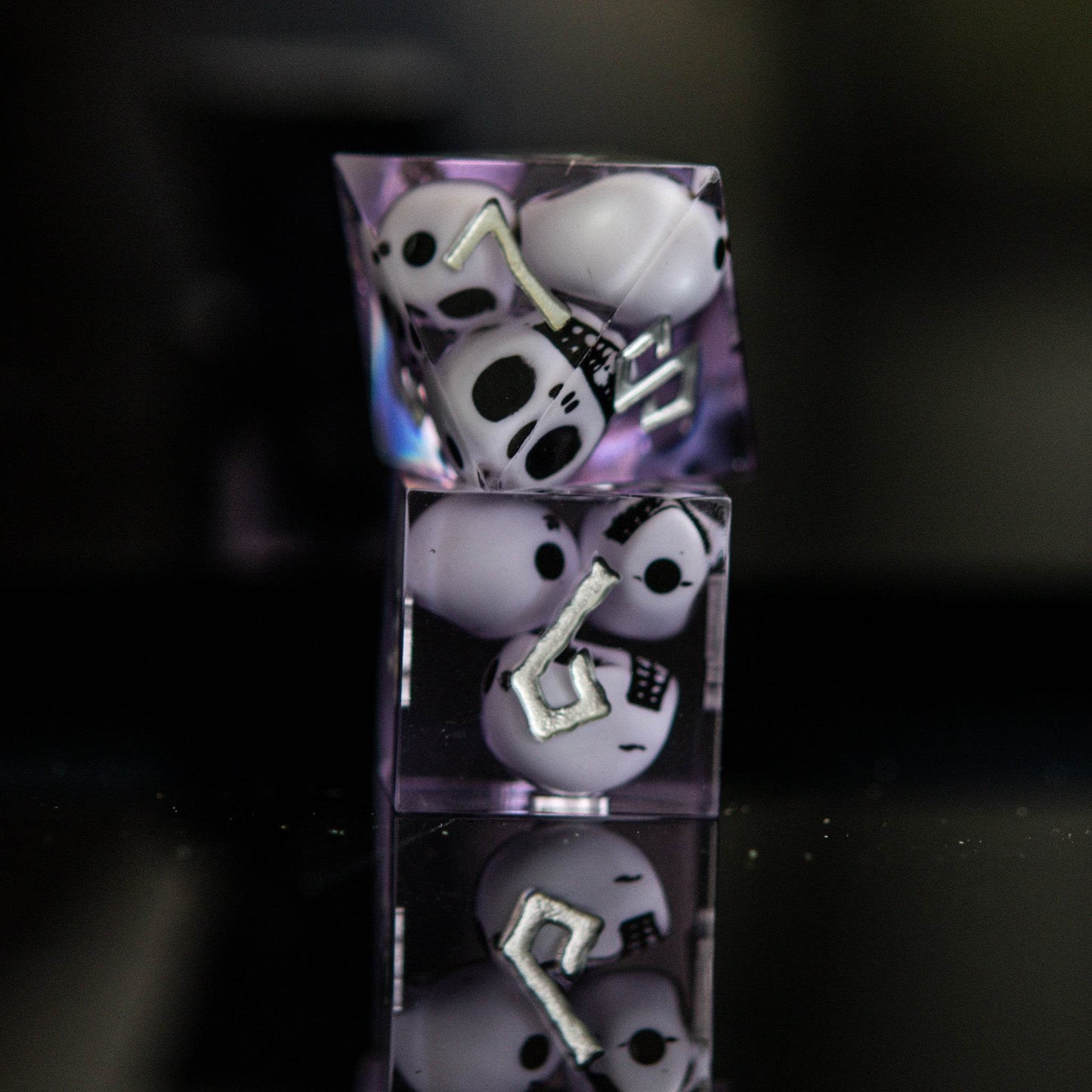 Corpse Lavender Sharp-Edged Resin Dice Set - 