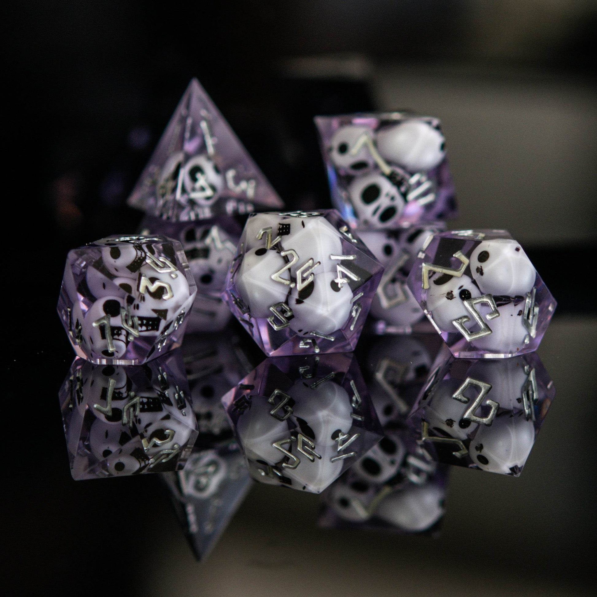 Corpse Lavender Sharp-Edged Resin Dice Set - 