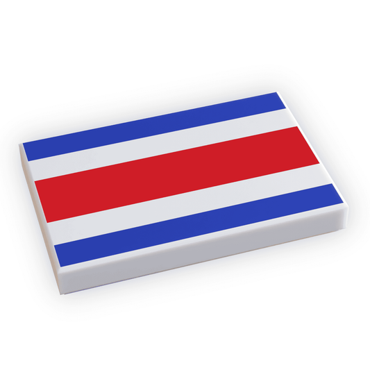 Costa Rica Flag (2x3 Tile) made using LEGO part - 
