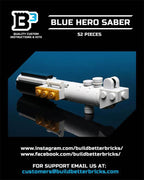 Luke's Blue Lightsaber Building Kit made using LEGO parts - B3 Customs - 