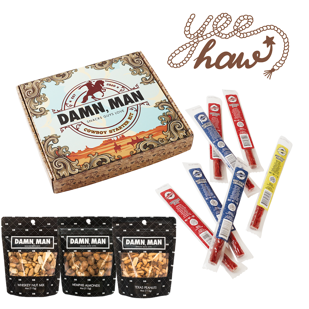 Cowboy Starter Kit Snack Gift Box – BBQ Nuts & Beef Sticks