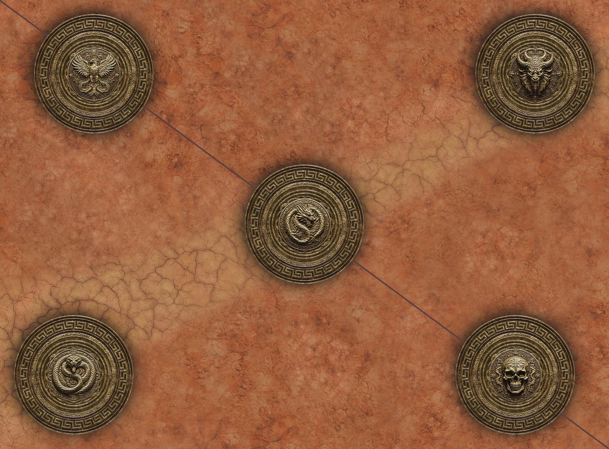 Spearhead - Cracked Earth & Deep Forest - Neoprene Battle Mat - Warhammer Spearhead AoS Age of Sigmar - 22x30