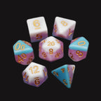 Creamsicle of Doom - 7 Piece DnD Dice Set | Acrylic RPG Gaming Dice - 