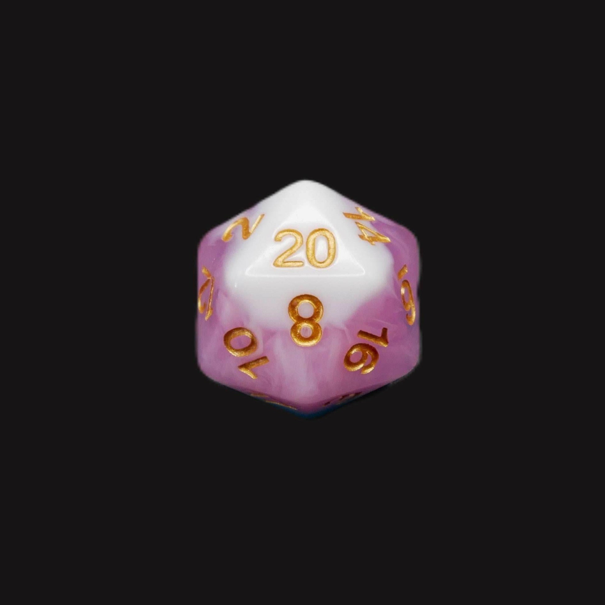 Creamsicle of Doom - 7 Piece DnD Dice Set | Acrylic RPG Gaming Dice - 