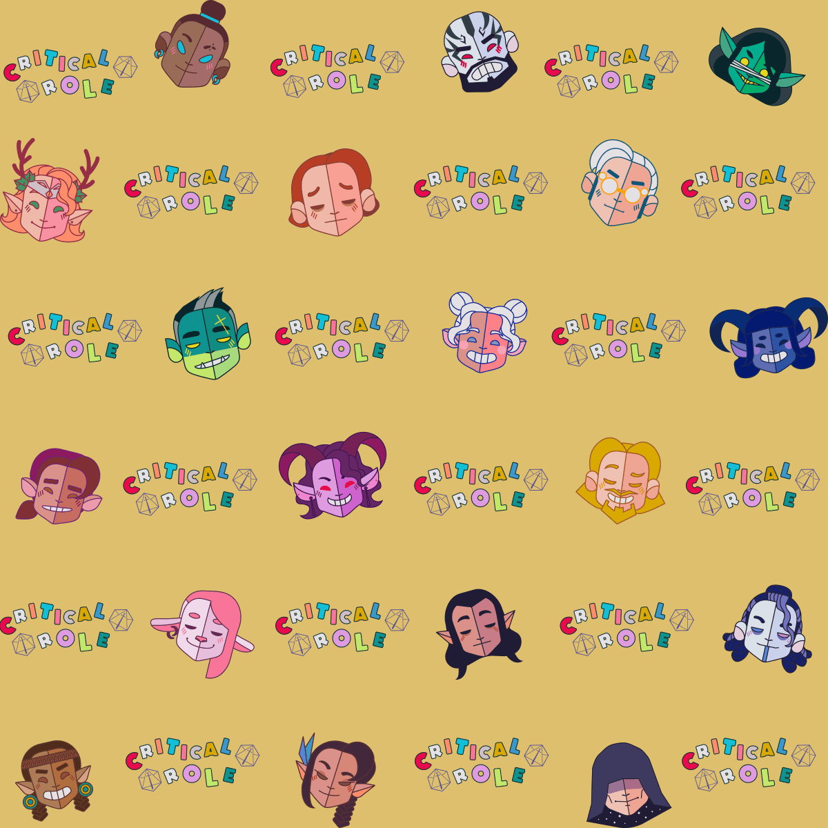 Critical Role: Scrunchie Set - 4-Pack - 