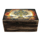 Tree of Life with Crows Wooden Box 4" x 6"