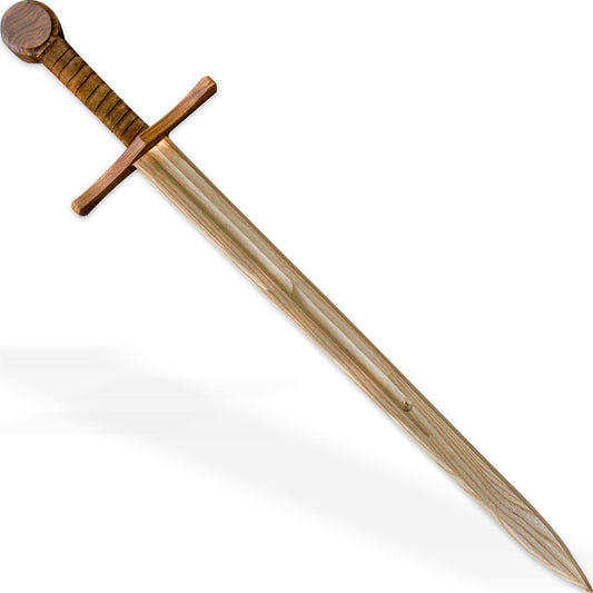 Crusader Valor Beech Wood Sword with Leather Grip-0