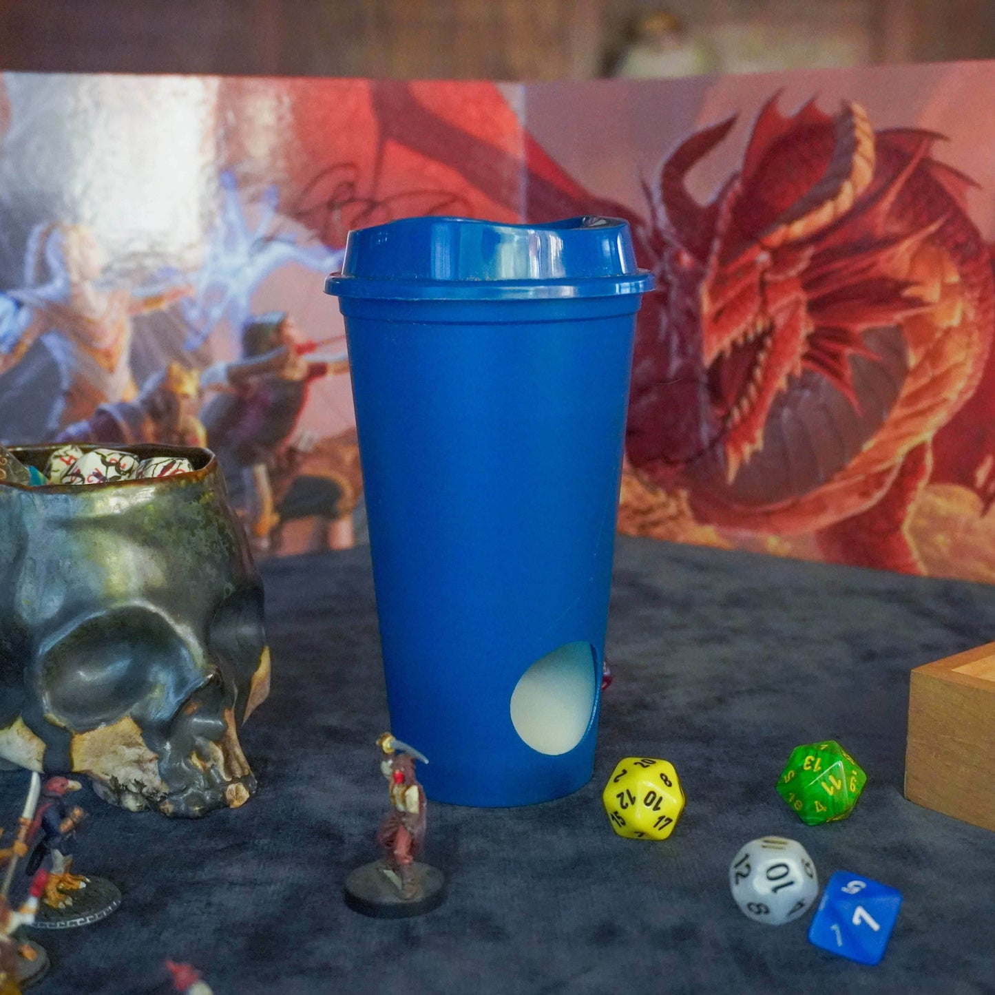 Coffee Cup Dice Tower – Roll with Caffeinated Style - White / Chimera Coffee