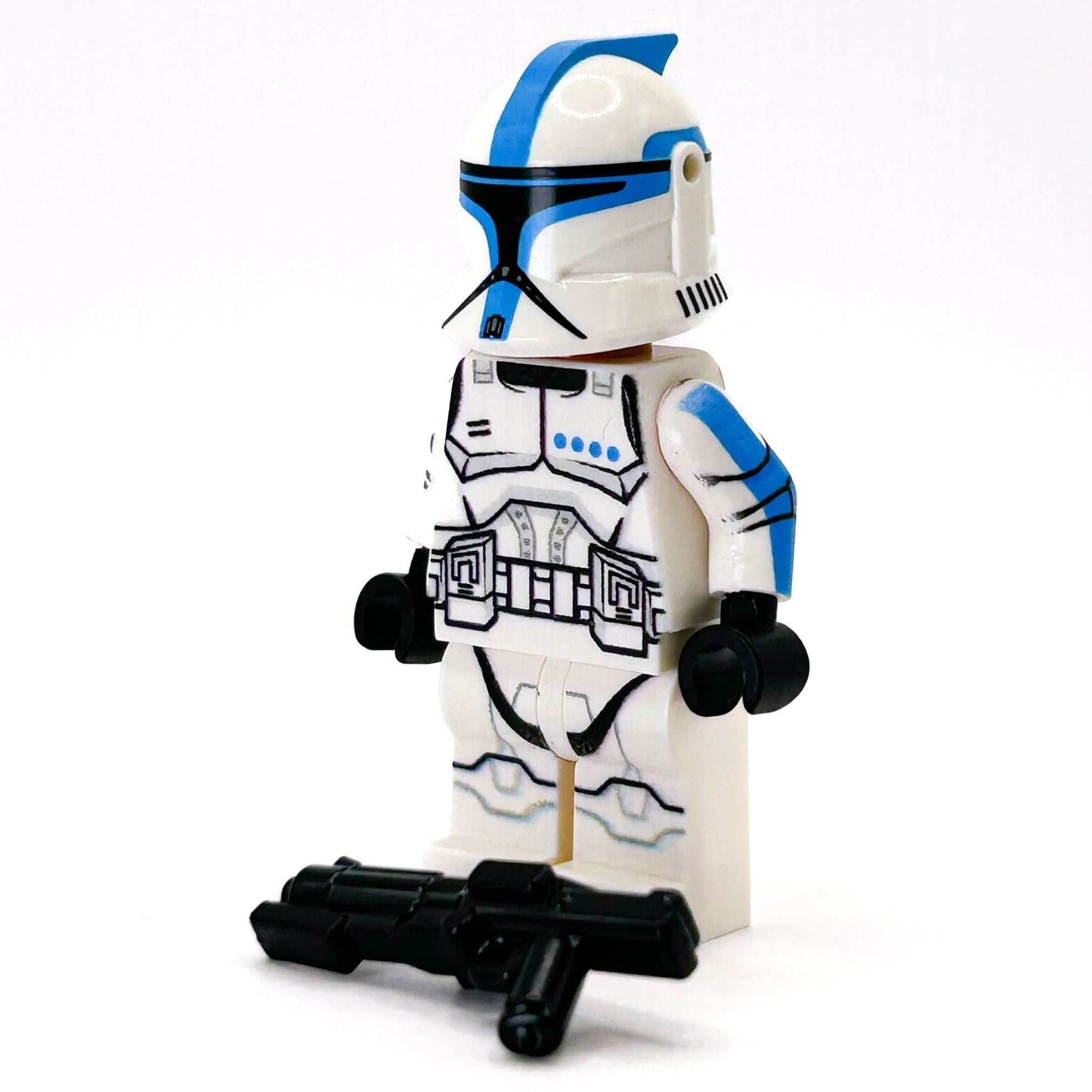 Custom Lieutenant Clone Trooper (Dark Azure, Phase 1) Minifig - B3 Customs - 