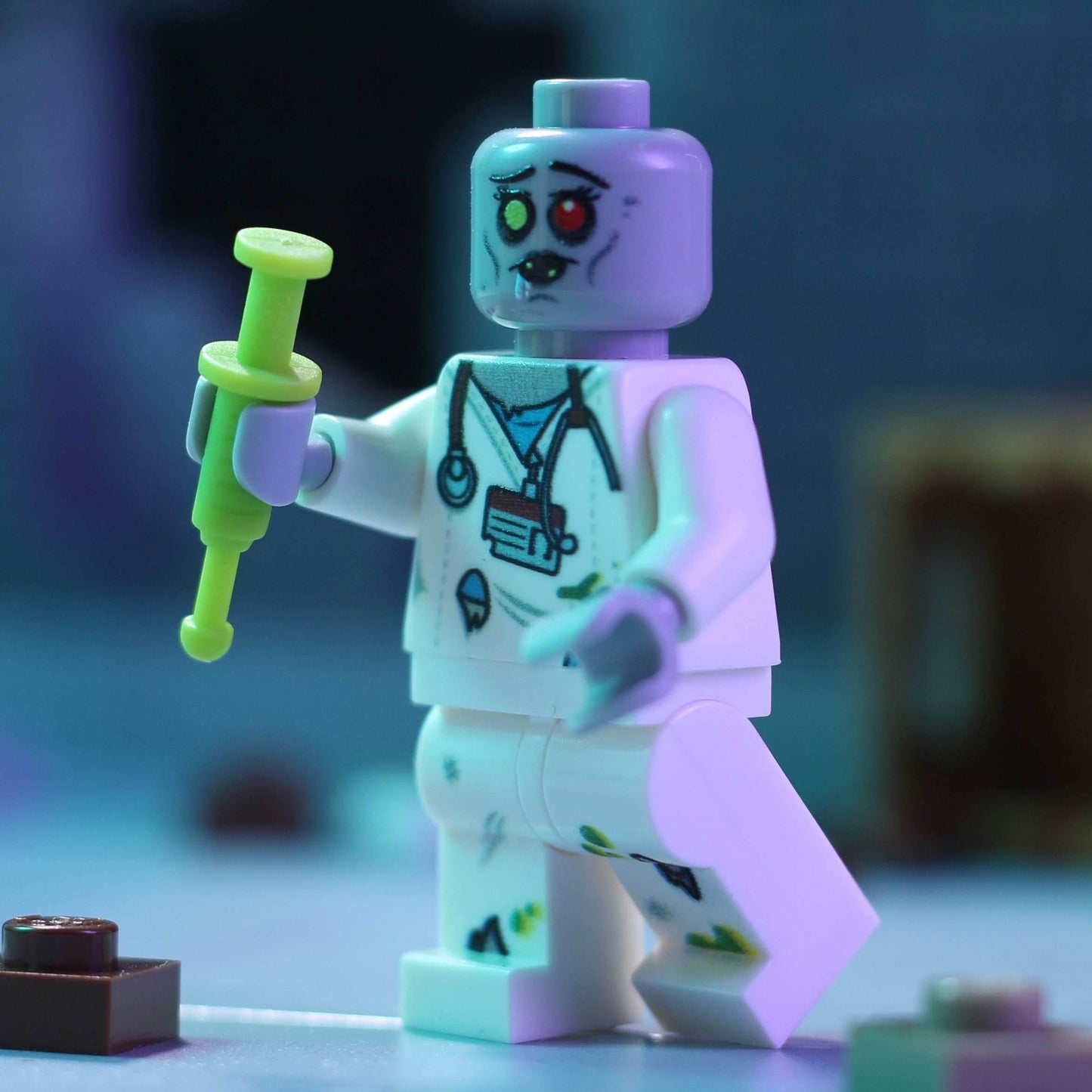 Zombie Nurse - Custom Minifig made using LEGO parts - 