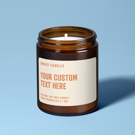 Custom Text Candle | Soy Wax Scented Candle