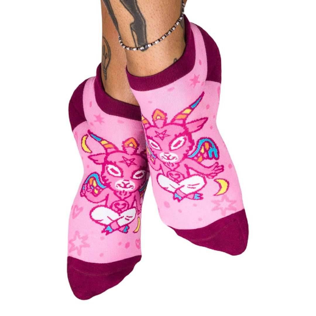 Cute Baphomet Ankle Socks - 