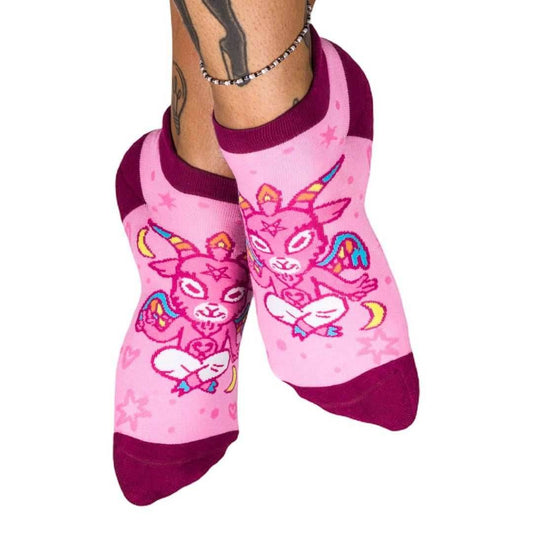 Cute Baphomet Ankle Socks - 