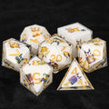 Unique dice sets: cute cartoon smiling cat resin dnd dice sets