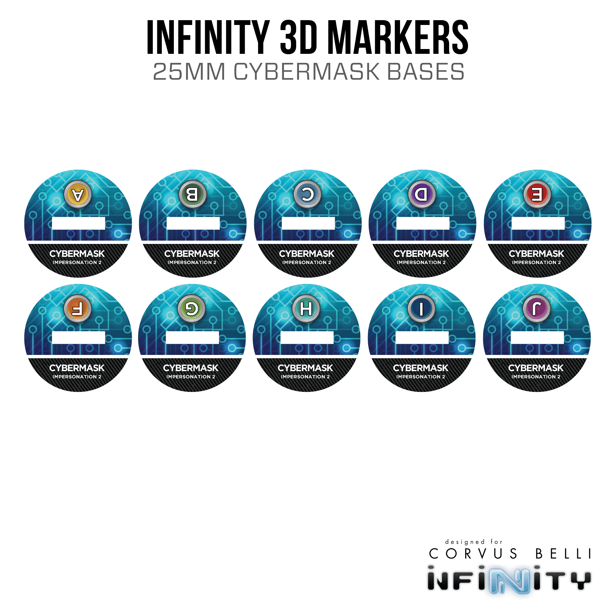 Infinity 3D Markers: Locust (25mm Cybermask) - A