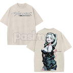 Cyberpunk: Edgerunners Rebecca Printed T-Shirt – Vintage Washed Unisex Anime Streetwear